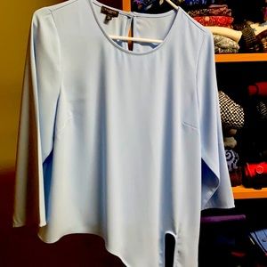 Talbots medium petite blue dress top